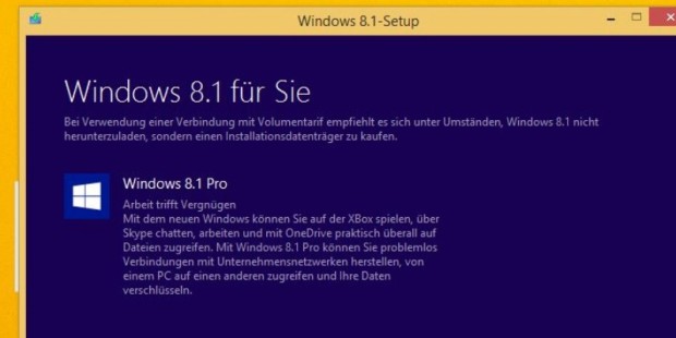 Nützliches Microsoft-Tool: Windows 8.1-Setupprogramm