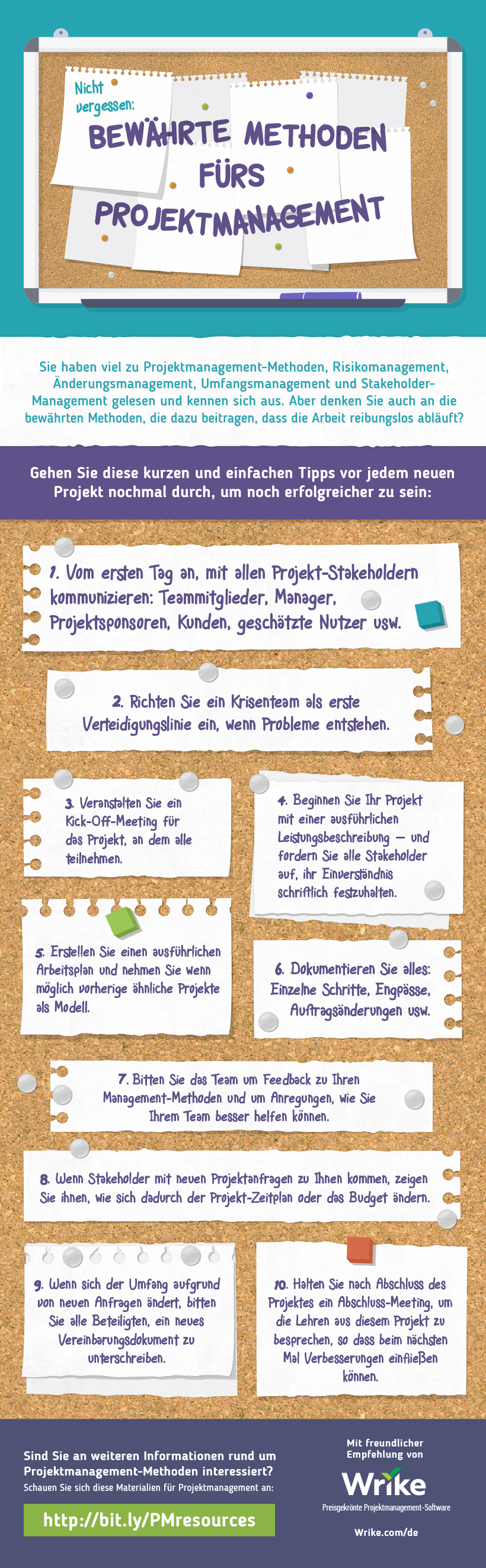 10 Projektmanagement Best Practices, die Sie nicht vergessen sollten 