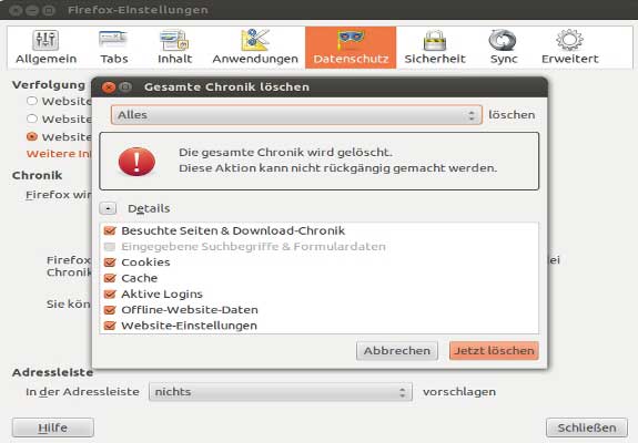 Ubuntu Tweak - Speicher